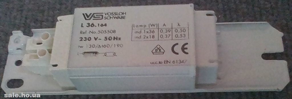 Купити ПРА дросель VOSSLOH SCHWABE L 36.164 505508 Б\У. Київ. Україна-2